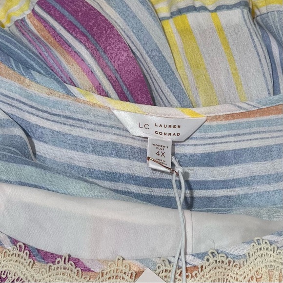 🌻LC Lauren Conrad🌻 Crochet Trim Maxi Dress  Plus Size 4X - Picture 7 of 8